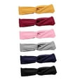thumbnail image 5 of LEORX 6Pcs Assorted Color Elastic Headband Moisture Absorbing Hair Accessories, 5 of 8