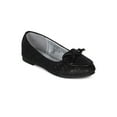 thumbnail image 1 of New Girl Little Angel Lola-803E Glitter Leatherette Bow Moccasin Ballerina Flat, 1 of 5