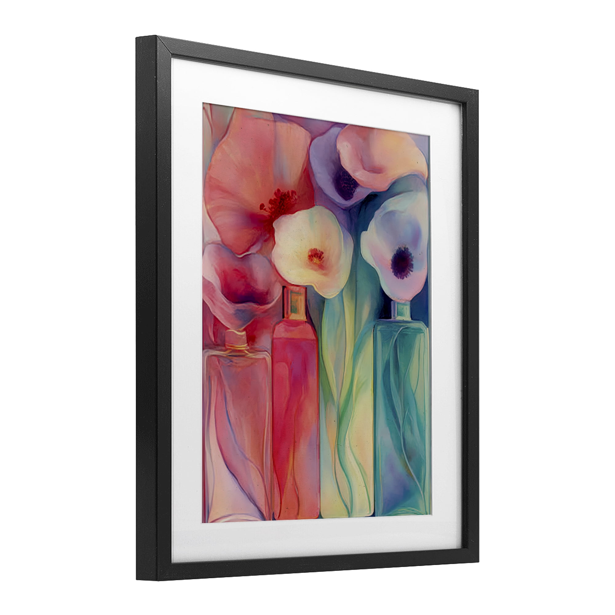 Stupell Industries Petal Logic Gradient Black Framed Print Under Glass, design by Annabelle Hall