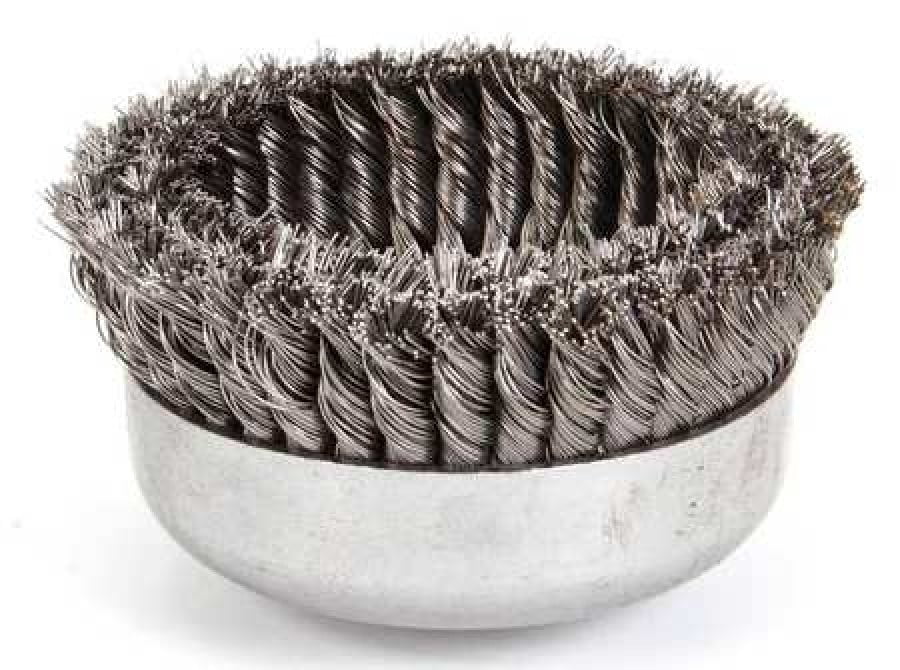Shark 712E 1-Inch Circular Wire Brush – Fine, 0.012 Gauge, For Drills, Metal Cleaning
