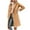 Khaki, variant on TAGOLD Womens Coats,Woman Winter Casual Solid Turndown Keep Warm Single-breasted Windbreaker Coat Anoraks