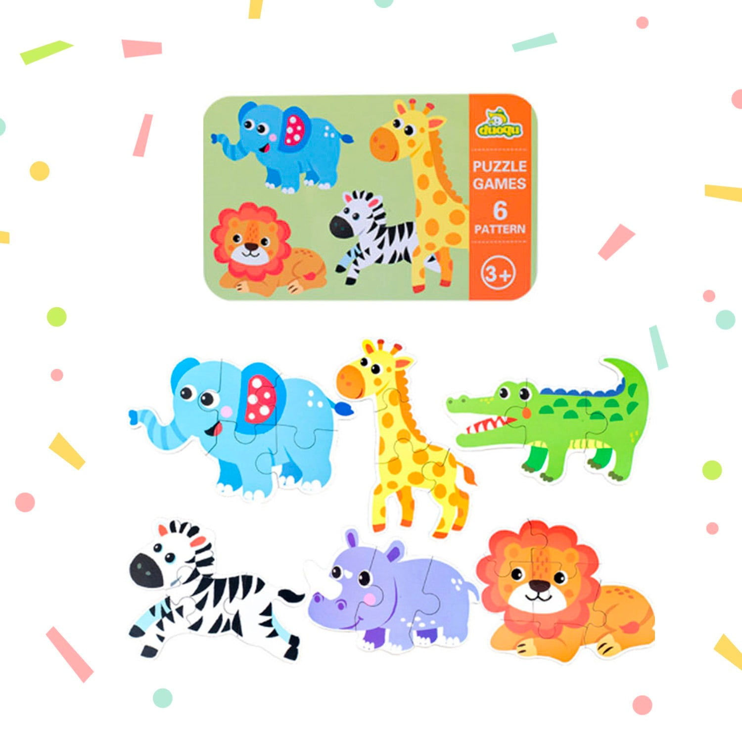 SYNARRY Magnetic Puzzles for Kids Ages 3-5, 20 Pieces Toddler Puzzles,  Jigsaw Puzzles for Toddler, Preschool Magnetic Animals Puzzles, Floor  Puzzles Kids Car Trip Activities Travel Toys 