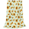 thumbnail image 2 of Zufioo Vintage White Polka Dot Sunflower Fleece Blanket Queen Size,Plush Bed Blanket,Ultra Soft Throw Blanket,Plush Fuzzy Cozy Blanket Perfect for Bed,Couch-40"x30", 2 of 7