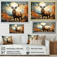 thumbnail image 4 of Designart "Abstracted Forest with a Deer" Animals Canvas Wall Art, 4 of 5