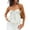 White, variant on Raccmtaty Women Tube Top, Strapless Backless Tie-up Vest Flower Print Summer Ladies Clubwear