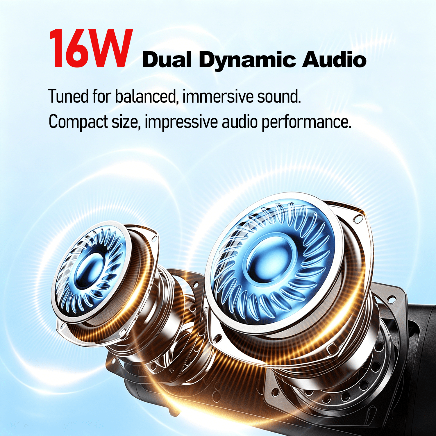 Portable Bluetooth Speaker with RGB Lights, IPX6 Waterproof Wireless Speaker 10H Playtime, Outdoor Loud Speaker with TWS Pairing for Bike Beach Party Home, Black