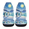 thumbnail image 3 of Uourmeti Penguin Starry Night Print Car Seat Covers Non-Slip Car Seat Covers Full Set Washable Interior Decor Breathable Fit for Truck Sedans, 3 of 5