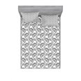 thumbnail image 2 of Black and White Bedding Set with Sheet & Covers, Monochrome Floral Composition in Hand-drawn Style with Curly Details, Printed Bedroom Decor 2 Shams, 4 Sizes, Black and White, by Ambesonne, 2 of 3