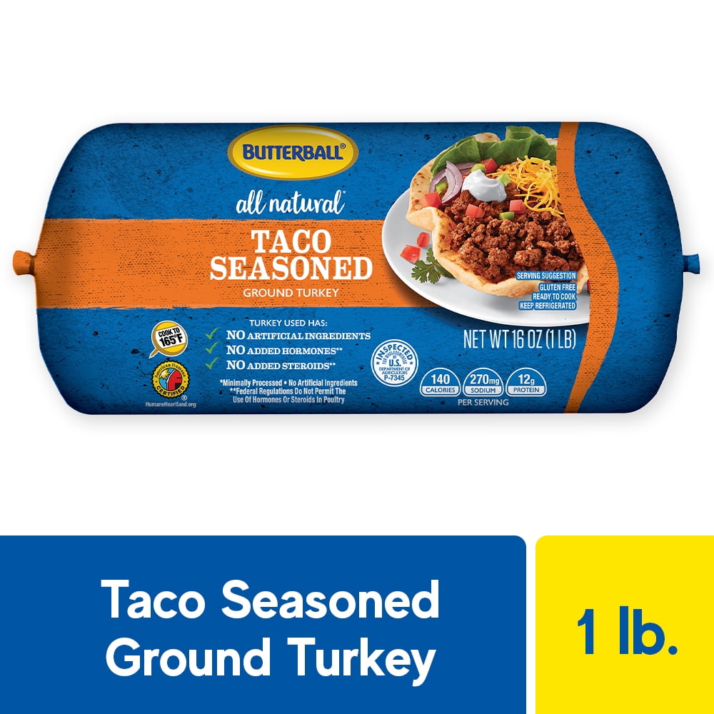 Butterball All Natural TacoSeasoned Fresh Ground Turkey, 16 oz. Roll