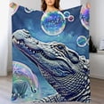 thumbnail image 3 of nygtbtfer Blanket Cute Print Throw Blanket Colorful Bubbles Pattern Bed Blanket Cozy Lightweight Flannel Blankets for Bedroom Living Room Sofa Couch 60x80in, 3 of 6