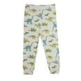 thumbnail image 3 of Milkberry Soft Bamboo Pajamas Toddler Pajama Set Boys in White Large Dino Pattern - Size 3T, 3 of 5