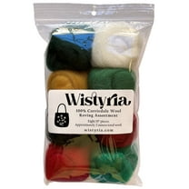 Wistyria Editions 100% Wool Roving - Noel, Pkg of 8
