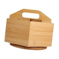 thumbnail image 4 of Organizador de escritorio perfecl soporte para teléfono giratorio de 360 grados de madera, 4 of 8