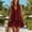 Red, variant on Wovilon Women's Sleeveless V Neck Lace-up Mini Dress, Loose Fit Ruffle Hem Cotton Linen Blend Top, Lightweight Breathable Soft Flowy Solid Short Tunic