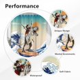 thumbnail image 6 of Funny Cat Shower Curtain, Cool Anime Dinosaur Surfing in Ocean Wave Fun Kids Bathroom Curtain Decor Novelty Retro Shower Curtain Set with 12 Hooks 72 x 72 Inch$$Home Decor, Kitchen, & Other, 6 of 8