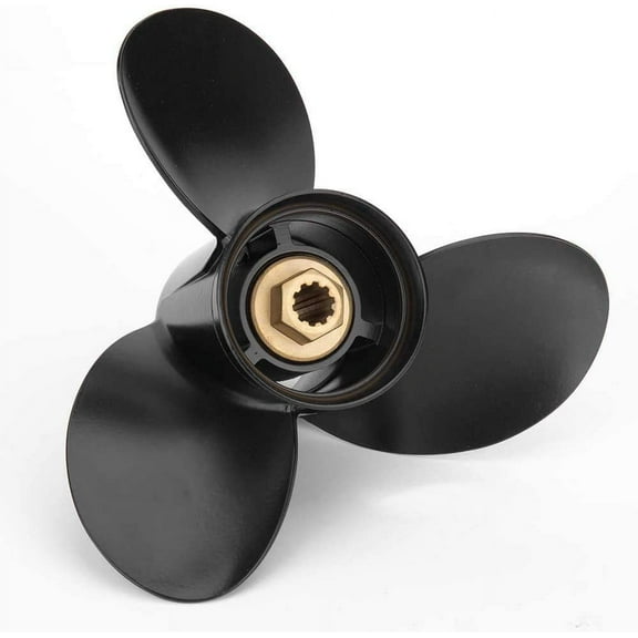 Qiclear OEM Upgrade 10 3/8 x 13 (10 Spline Tooth) Upgrade Aluminum Outboard Motor Propeller fit Mercury Engines 9.9/15/18/20/25HP, OEM Parts No.48-19640A40, RH 3.00" Gearcase 9.9 & 15 HP Bigfoot/Sa