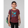 thumbnail image 2 of Cute Colored Dinos T-Shirt Juniors -Image by Shutterstock,  Small, 2 of 4