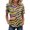 Khaki, variant on Graphic Tees for Women Carnival Graphic Short Sleeve Tee Crewneck Top Summer Wardrobe Shirt for Women