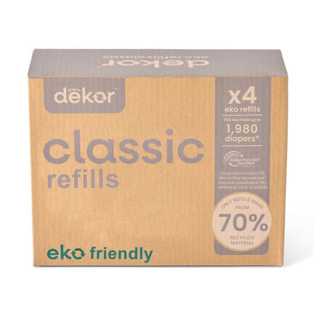 Recambios para pañales Dekor Classic, 4 unidades, sin perfume