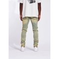 thumbnail image 5 of Crysp Denim Men's Distressed Rip & Repair Sand Wash Skinny Fit Stretch Jeans (28, Sand Wash), 5 of 7