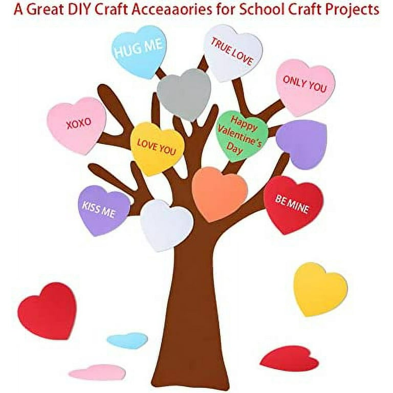 Large Heart Shape Paper Cut-Outs Double Sided Craft Heart Décor for Kids'  Love and Peace School Craft Projects, Valentine's Day Craft : :  Home