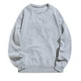 thumbnail image 3 of Cnbwig Sweatshirts for Women Loose Tops Sweatshirt Oversized Hoodless Colorful Letter Printed Crewneck Long Sleeve Pullover Hoodies 2025 Fall Fashion Outfits Clothes A3-Light Grey XL, 3 of 3