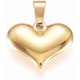 thumbnail image 1 of 1 colgante de corazón dorado de acero inoxidable 304 con agujero grande., 1 of 2