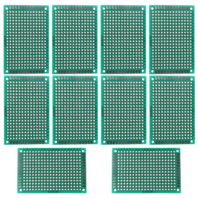 Placa Pcb 4*6Cm/1,57*2,36 Pulgadas Doble Cara Fr-4 Placa Prototipo Multifuncional Placa De Prueba Placa Pcb Kit Para Soldadura Diy Proyectos Electrónicos Circuito De Prueba 10 Uds Noticed TO002950-00
