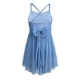 thumbnail image 2 of YEAHDOR Girls Spaghetti Chiffon Ballet Dance Dress Gymnastics Leotard Overlay Lyrical Ballerina Costume Light Blue 10, 2 of 7