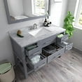 thumbnail image 2 of Caroline Estate 48" Single Bath Vanity in Gray with White Marble Top and Square Sink with Matching Mirrors, 2 of 9