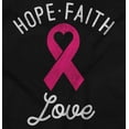 thumbnail image 2 of Hope Faith love Breast Cancer Ribbon Womens Fitted Plus Size Graphic Tee Brisco Brands 2X, 2 of 5