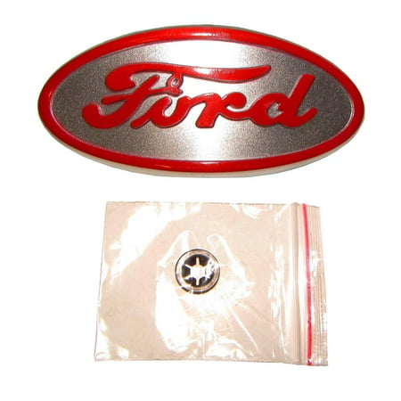 8N16600A 8N16600B Front Hood Nose Emblem Medallion Badge Grill For Ford 8N Red Lettering