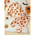 thumbnail image 3 of Bagilaanoe 2Pcs Little Girl Boy Girl Halloween Pajamas Set Pumpkin Print Long Sleeve Shirt and Pants 12M 24M 3T 4T 5T 6T 7T Toddler Kids Fall Sleepwear Loungewear, 3 of 9