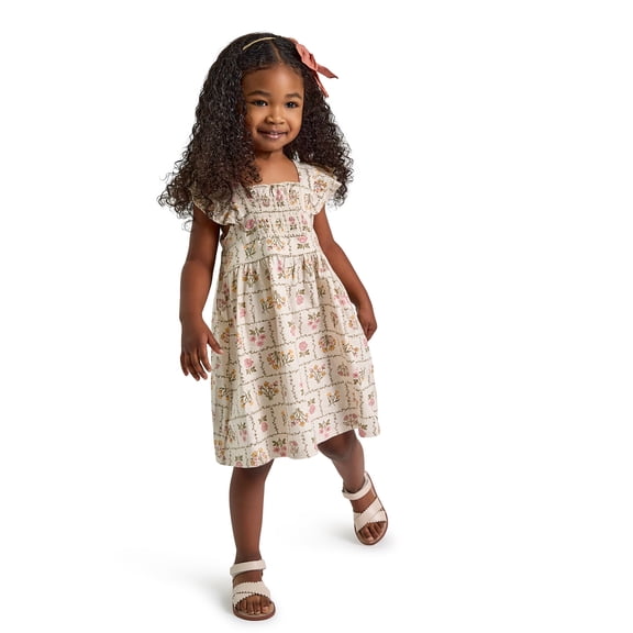 Modern Moments by Gerber Toddler Girl Smocked Pinafore Dress, Sizes 12 Months - 5T