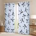 thumbnail image 2 of Erosebridal Dreamy Princess Bowknot Black Out Curtains,Black Bowtie Ribbon Curtains Pack of 2 (42x63 Each) For Kids, 2 of 7