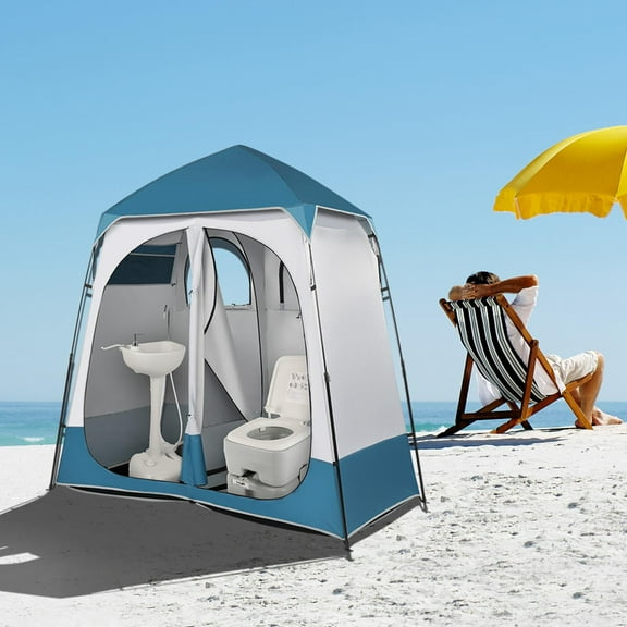 UBesGoo Pop Up Shower Privacy Tent Spacious Dressing Changing Room for Toilet Camping Biking Beach