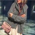 thumbnail image 3 of Cardigan à Manches Longues pour Femmes Mode Femmes Chandail Torsadé à Manches Longues Uni à Capuche Haut Tricoté Décontracté Cardigan Long Cardigan pour Femmes Cardigan à Capuche pour Femmes, 3 of 6
