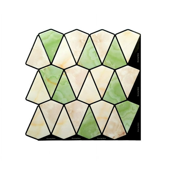 Mosaicowall 10-Sheet Peel and Stick Tile - 11.9"x11.8" Premium Kitchen Self Adhesive Backsplash Tile