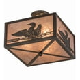 thumbnail image 6 of Meyda Tiffany 166369 Loon 3 Light 20" Wide Semi-Flush Square Ceiling Fixture - Bronze, 6 of 7