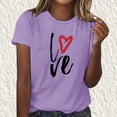 thumbnail image 2 of Tops Cortos para Mujeres Casual de Moda Impreso Cuello Redondo, Camiseta de Manga Corta para el Uso Diario, Fiesta Y Cómodo, 2 of 4