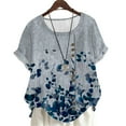 thumbnail image 1 of CLOOCL Retro Women Blouses Leaves 3D Printed Shirts Oversized Summer Clothing, 1 of 6