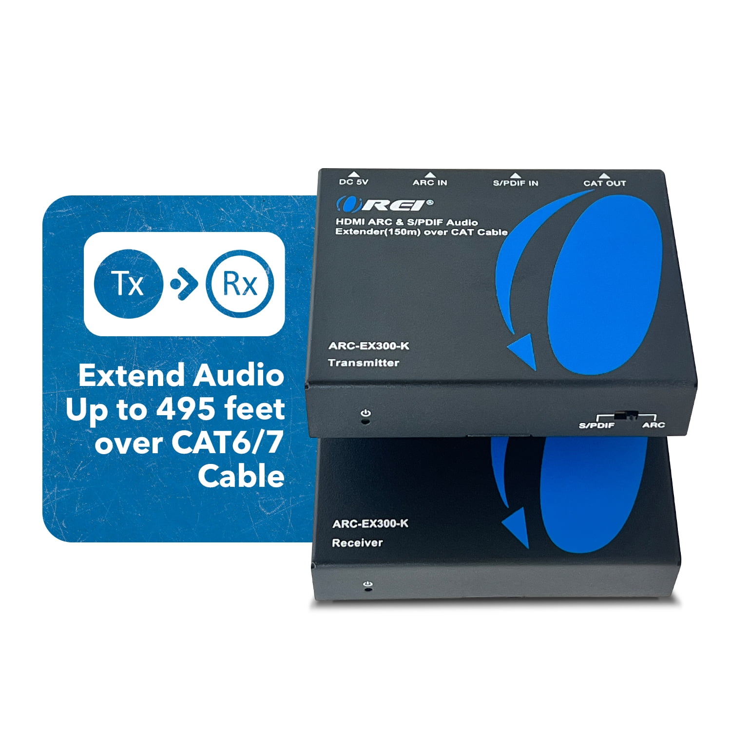 HDMI ARC & S/PDIF Audio Extender up to 150m Using CAT Cable (ARC-EX300-K)