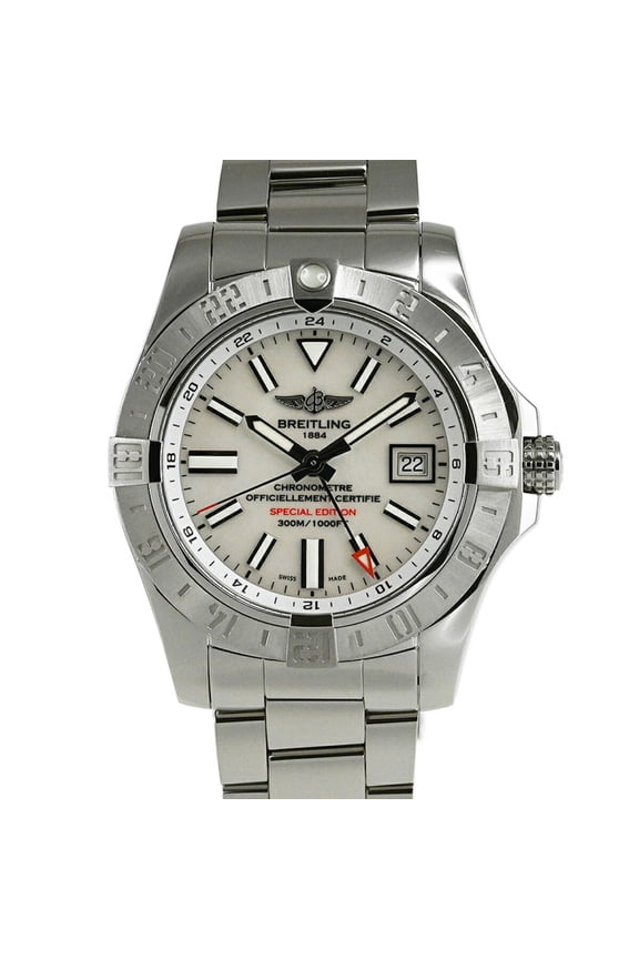 Pre-Owned BREITLING Avenger II GMT Mother-of-Pearl Watch, Japan Exclusive, A3239011... (Good)
