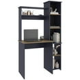 thumbnail image 7 of Office Desks Versalles Writing Desk, Modern Studio or Office Desk, Two Superior Shelves, And Five Side Open Shleves For Books Organization, Navy Blue,Home Office Desks, 7 of 7