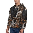 thumbnail image 3 of Kdxio Leopard On Tree Branch Print Mens Casual Hooded Collar Drawstring Hoodies Pullover Sweatshirts Casual Long Sleeve Shirts-4X-Large, 3 of 7