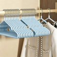 thumbnail image 5 of Heavy Duty Clothes Hanger Set, Non Slip Hangers with Steel Core for Shirts, Coats, Jackets, Trousers and Dresses, Space Saving Wardrobe Organization and Storage, 5 Pack, 5 of 6