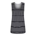 thumbnail image 4 of Scyoekwg Tank Tops for Women Sleeveless Square Neck Pleated Tunic Tank Tops Camisole Color Block Patchwork Graphic Tops Comfortable Vest Summer Loose Fit Causal Dark Gray L(8), 4 of 5