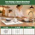 Simple Coungee Simple White Large Stone Drying Mat For Kitchen Counter, 24