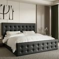 thumbnail image 5 of Full/Queen/King Size Bed Frame with Headboard and 4 Storage Drawers, Platform Bed Frame Square Stitched Button Tufted, No Box Spring Needed, Noise Free, Easy Assembly, 5 of 7