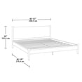 thumbnail image 3 of Better Homes & Gardens Greyson King Platform Bed, Black Faux Leather and Acorn Finish, 3 of 9
